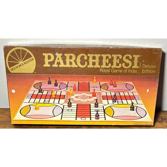 Vintage 1975 Parcheesi Board Game Selchow & Righter Royal Game of India Complete - Picture 2 of 10